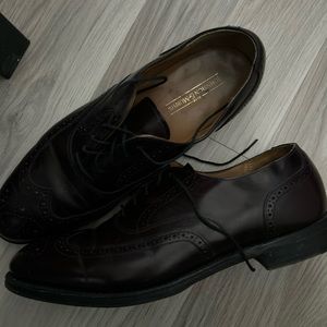 JOHNSTON‎ & MURPHY Brown  Leather Cap Toe Dress Shoes Men's 9